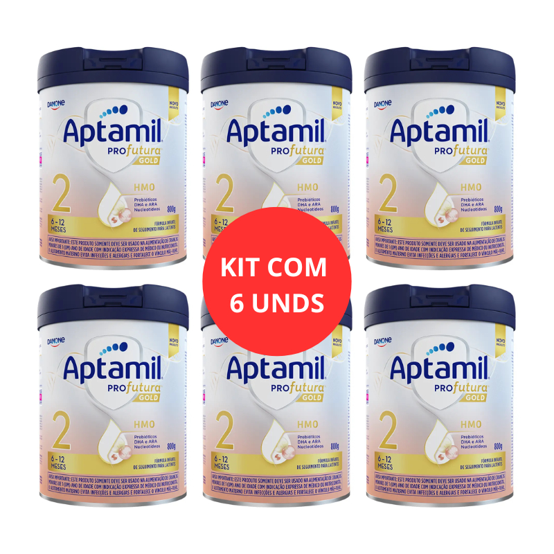 KIT C/6 FORMULA INFANTIL APTAMIL PROFUTURA GOLD 2 