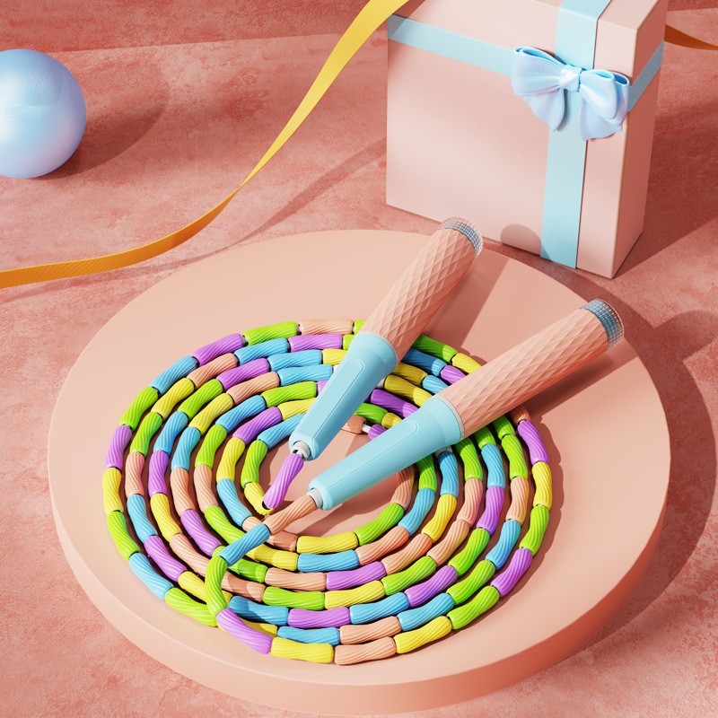 Corda De Salto Ajustável De 2,8m Macia Segmentada