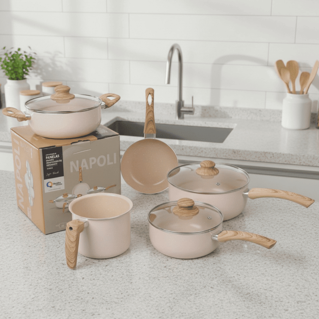 Jogo de Panelas Cerâmica Kit 5 Peças Antiaderent