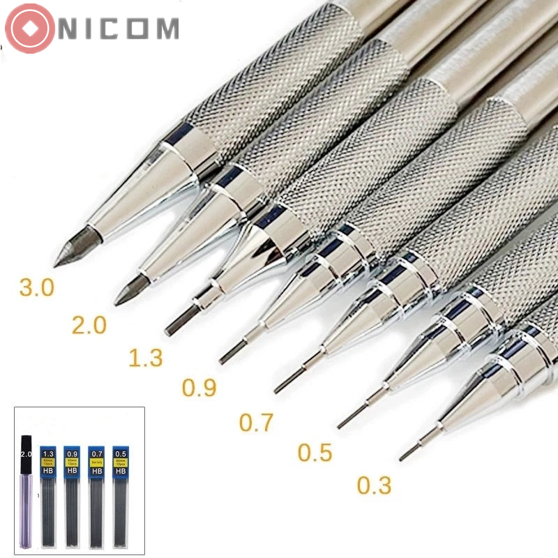 0,3/0,5/0,7/0,9/1,3/2,0mm Conjunto De Lápis Mecâ