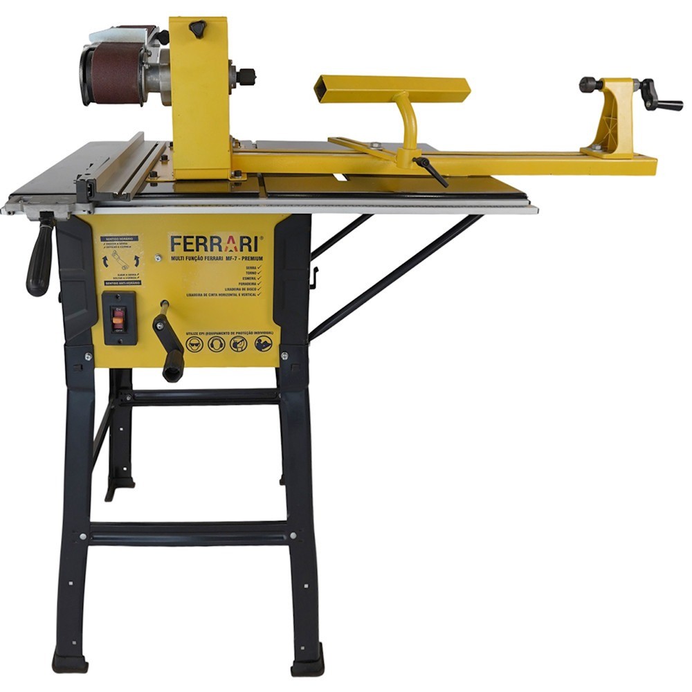 Serra circular de bancada multifunção com 7 fun�