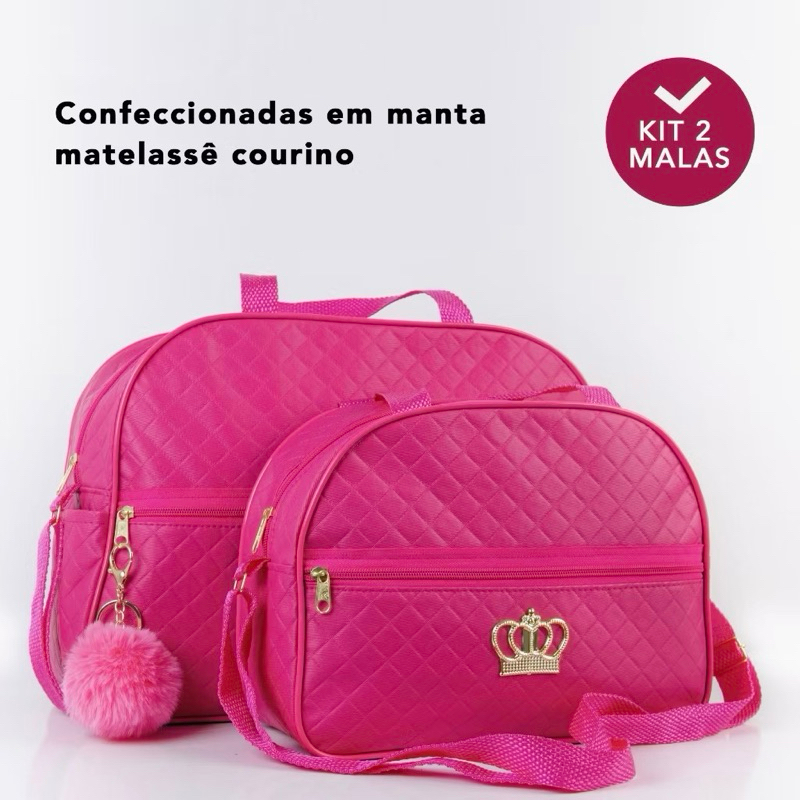 Kit Bolsa Maternidade 2 peças Varias Cores Lisas 