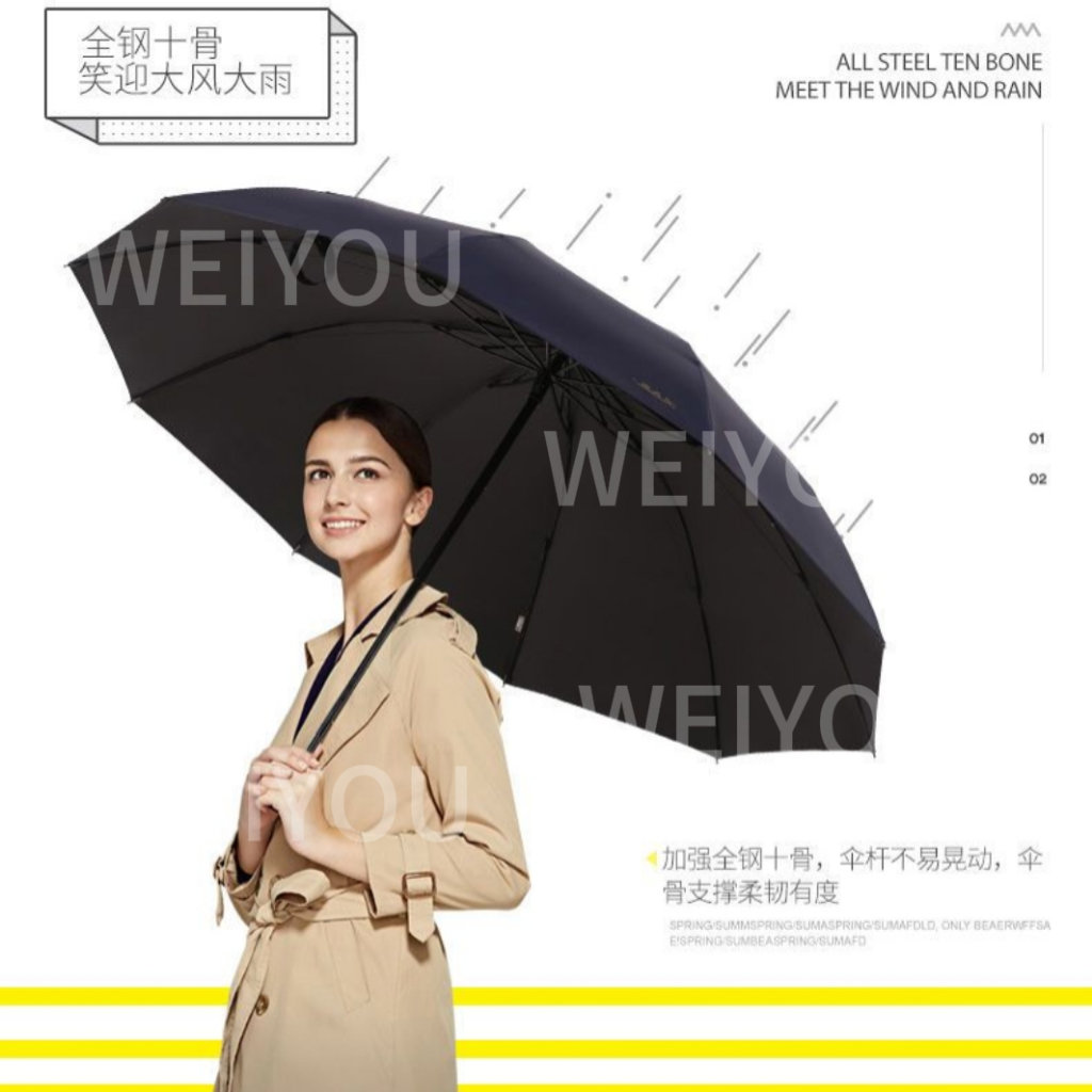 Guarda-chuva grande duplo extra grande reforçado 