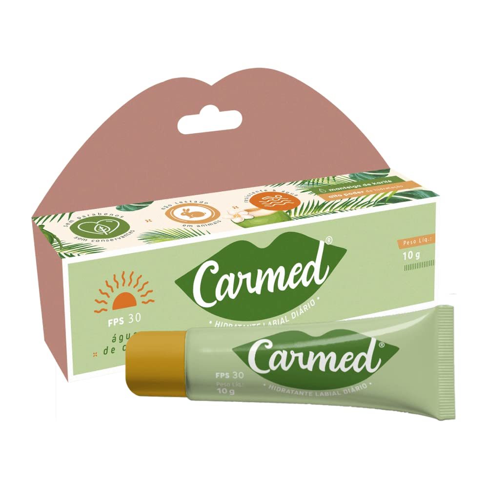 Carmed hidratante labial com FPS 30 Água de Coco 