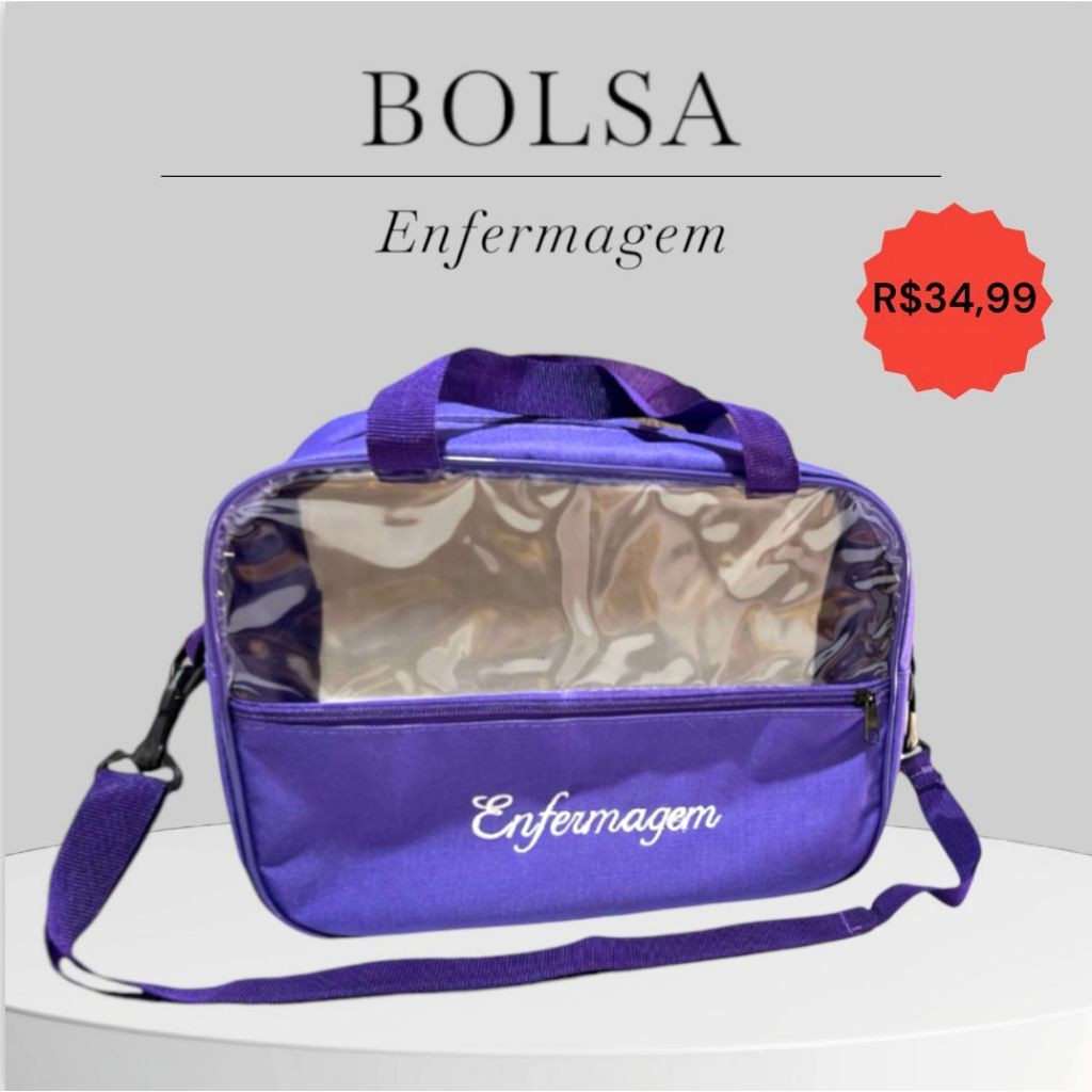 Bolsa para Enfermagem com Alça de Mão e Ombro Co
