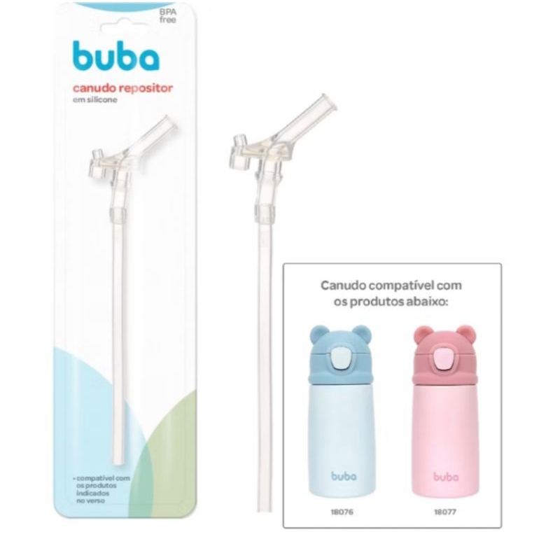 Canudo repositor refil em Silicone Buba