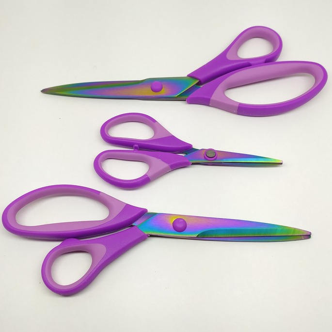 Kit Tesouras Titânio p/Artesanato – 3 Peça