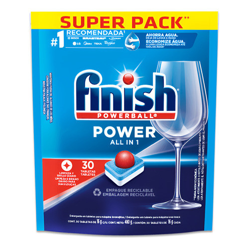 Detergente Para Lava-louças Finish Powerball 30 T