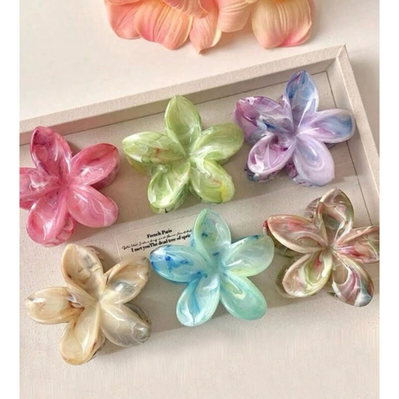 kit 12 unidades piranhas de flor prendedor de cabe