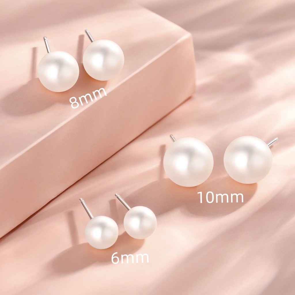 100 – 500 Brincos de pérola – 6mm/8mm