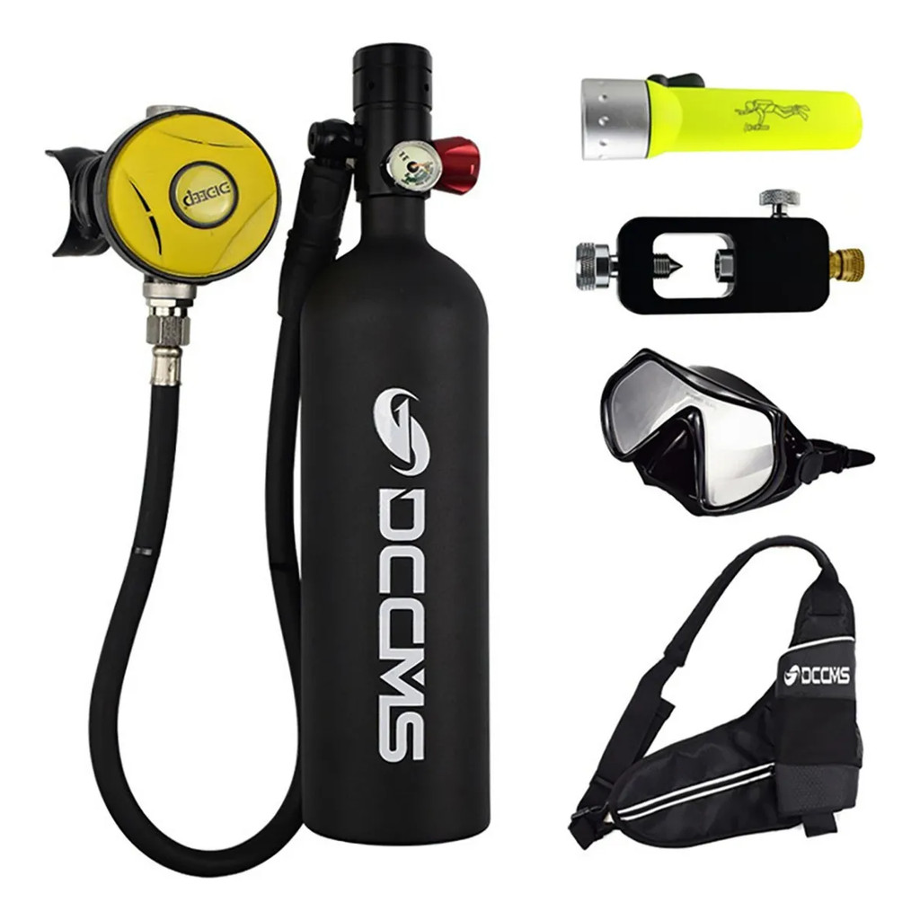Kit Mergulho 1L com Snorkel, Óculos, Colete e Ada