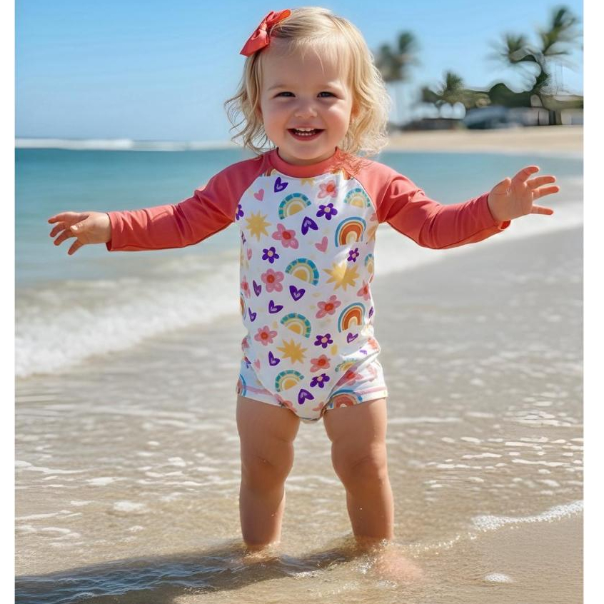 Roupa de Banho Bebê Criança Menina 1 a 6 Anos Ma