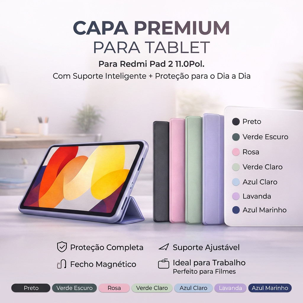 Capa Magnética para Xiaomi Redmi Pad 2 11 Polegad