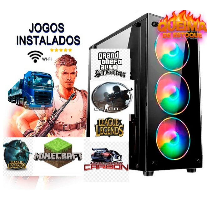 cpu pc computador i3 barato 8gb ssd128g+hd320g rod