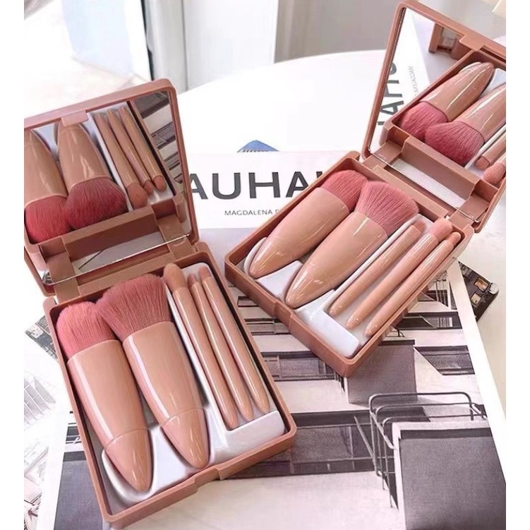 Novos Mini Espelho De Maquiagem Portátil Com 5 Pc