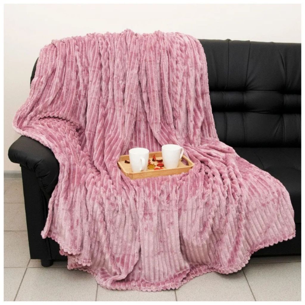 Manta Canelada Casal 2,00 x 1,80 Toque Aveludado