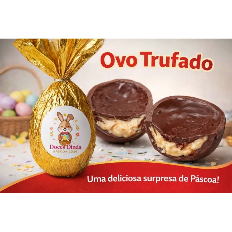 Ovo de Páscoa Trufado 200gr Doces Dinda pequeno