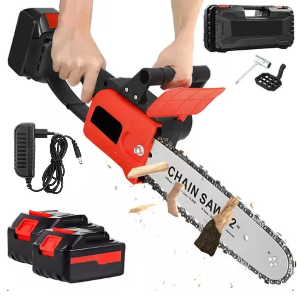 Moto Serra Elétrica 1200W 12 Polegadas Com 2 Bate