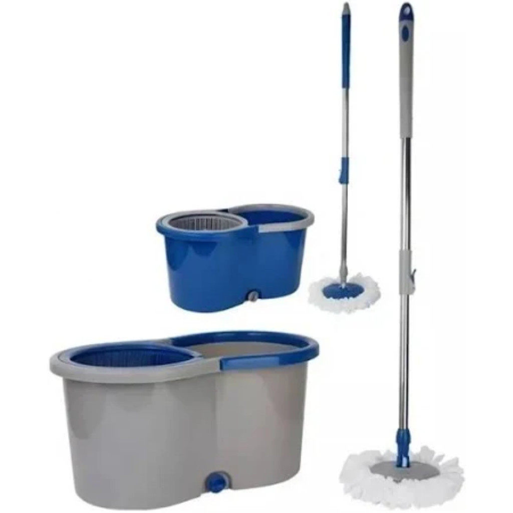 Mop Com Centrifuga Inox Com Refil de Microfibra e 