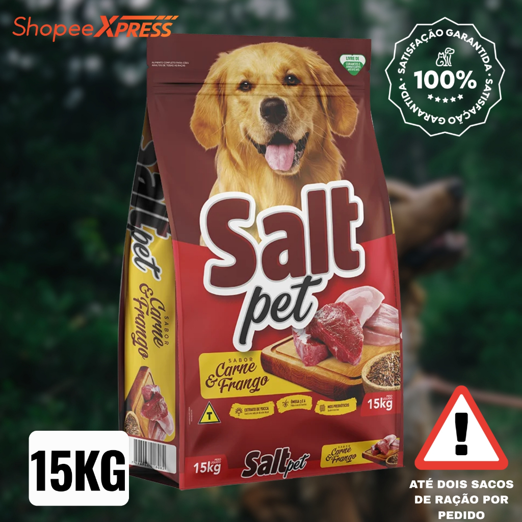 Ração para Cães Adultos Salt Pet 15kg Sabor Car