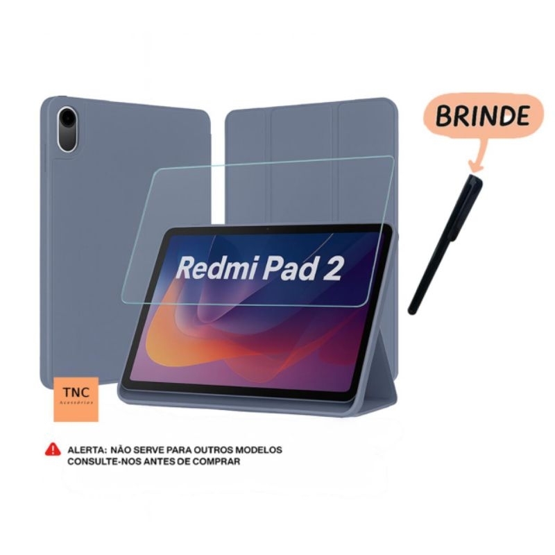 Capa Redmi Pad 2 2025 Com Fechamento Magnético PU