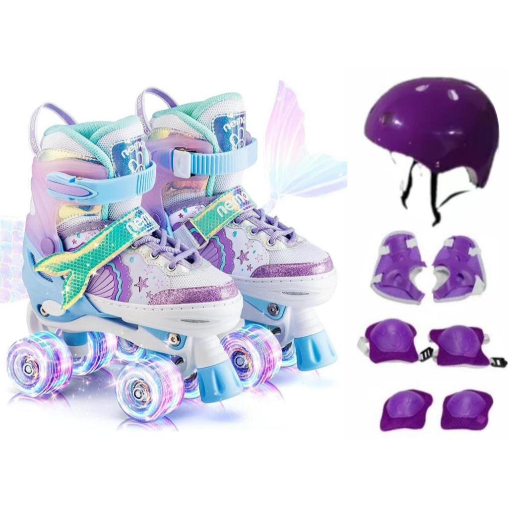 Patins Sereia Roxo Infantil 4 Rodas Sports Regulá