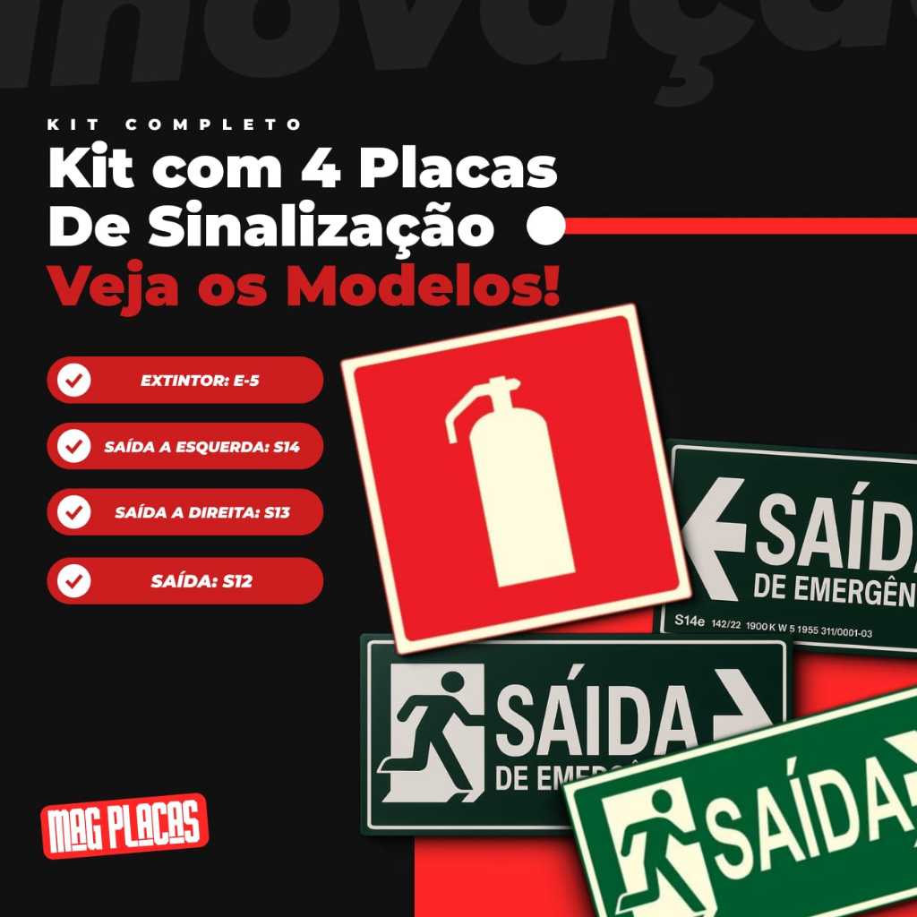 Kit Segurança  4 Placas (2 Saída + 1 Saída de E