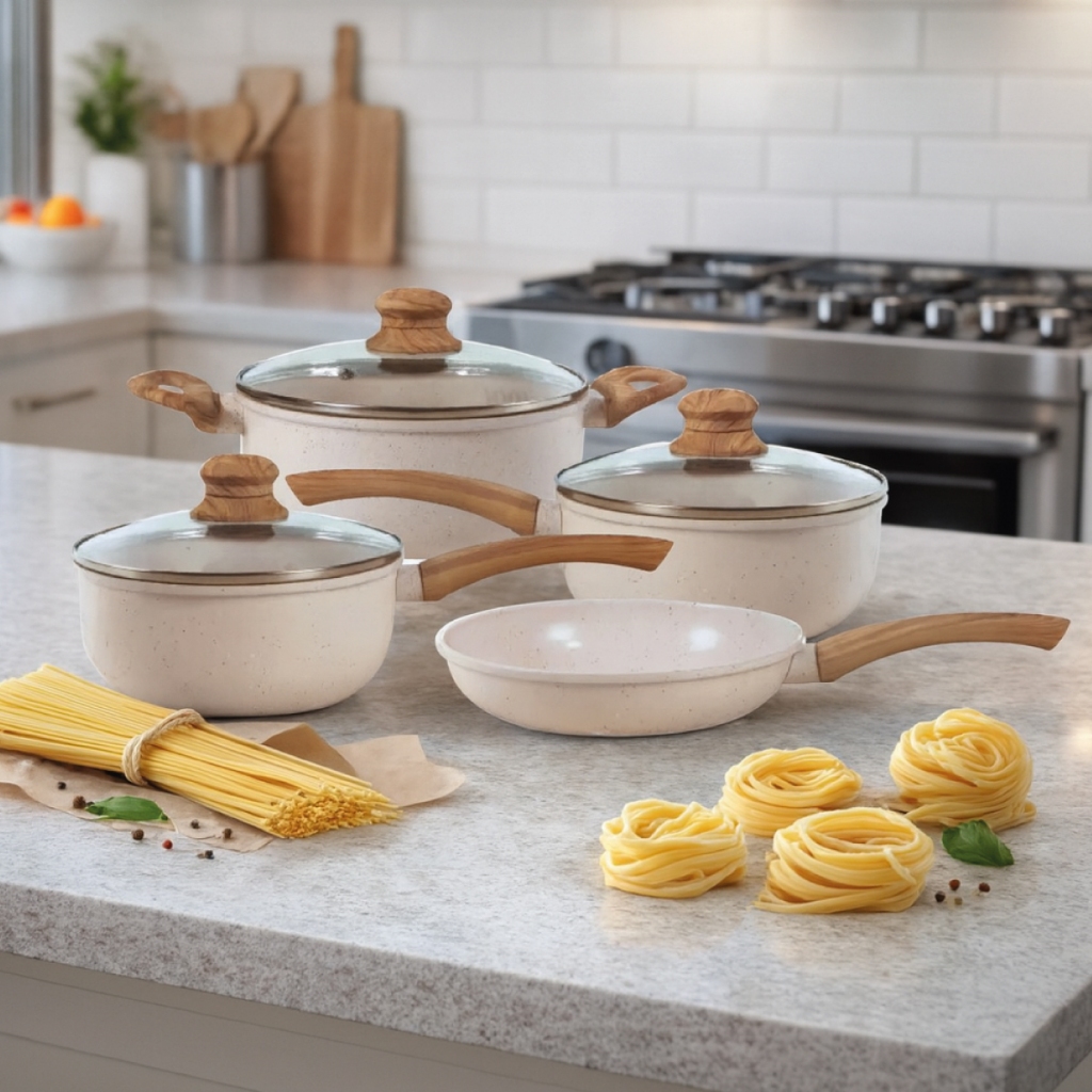 Jogo De Panelas Antiaderente De Indução Revestim