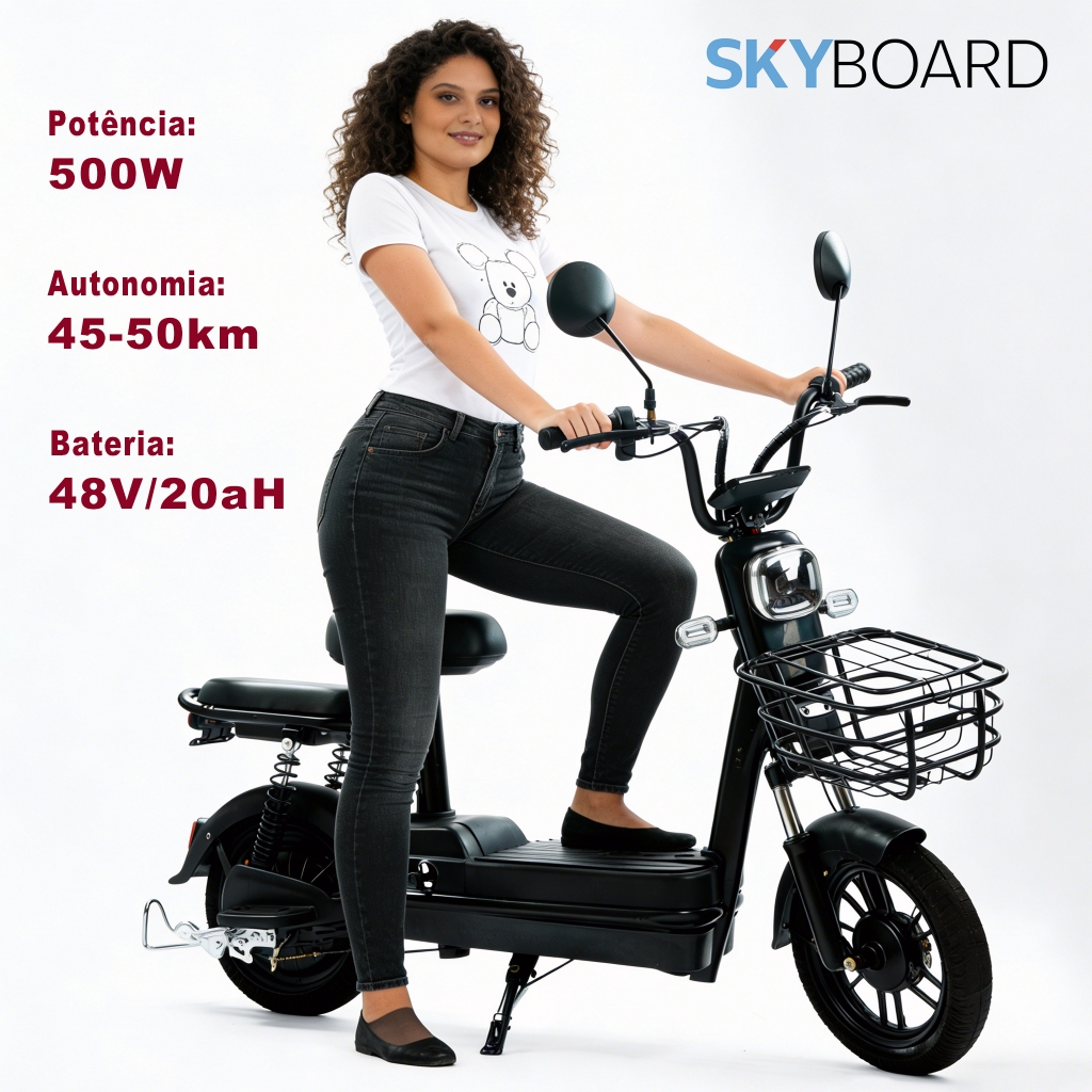 Bicicleta Elétrica SKYBOARD 48V20Ah -50KM de Auto