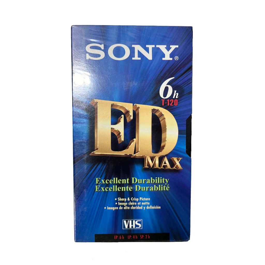 Sony Fita VHS  Ed Max T-120 Ep – 6h Lp: 4hrs