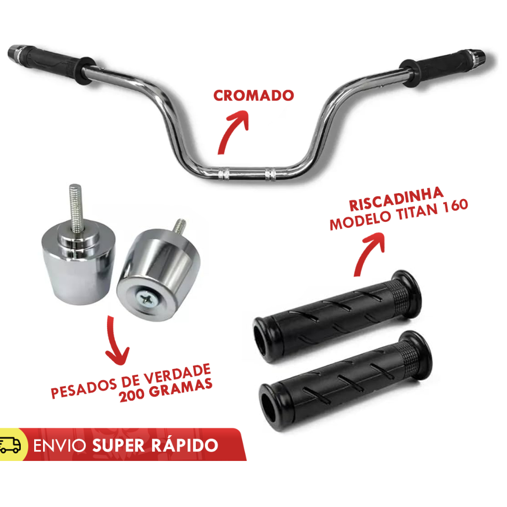 Kit Guidão Cargo CG 160 com Rosca 2016 a 2023 Pes