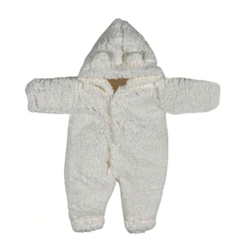 Macacão bebê carapinha com capuz e orelhinhas, t