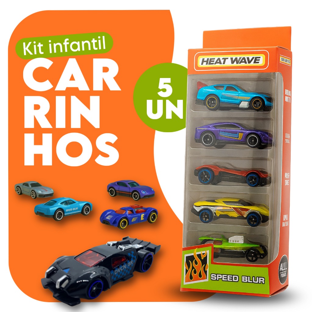 Kit 3/5/6/9/10/15 Carrinhos De Ferro Estilo Hot Wh