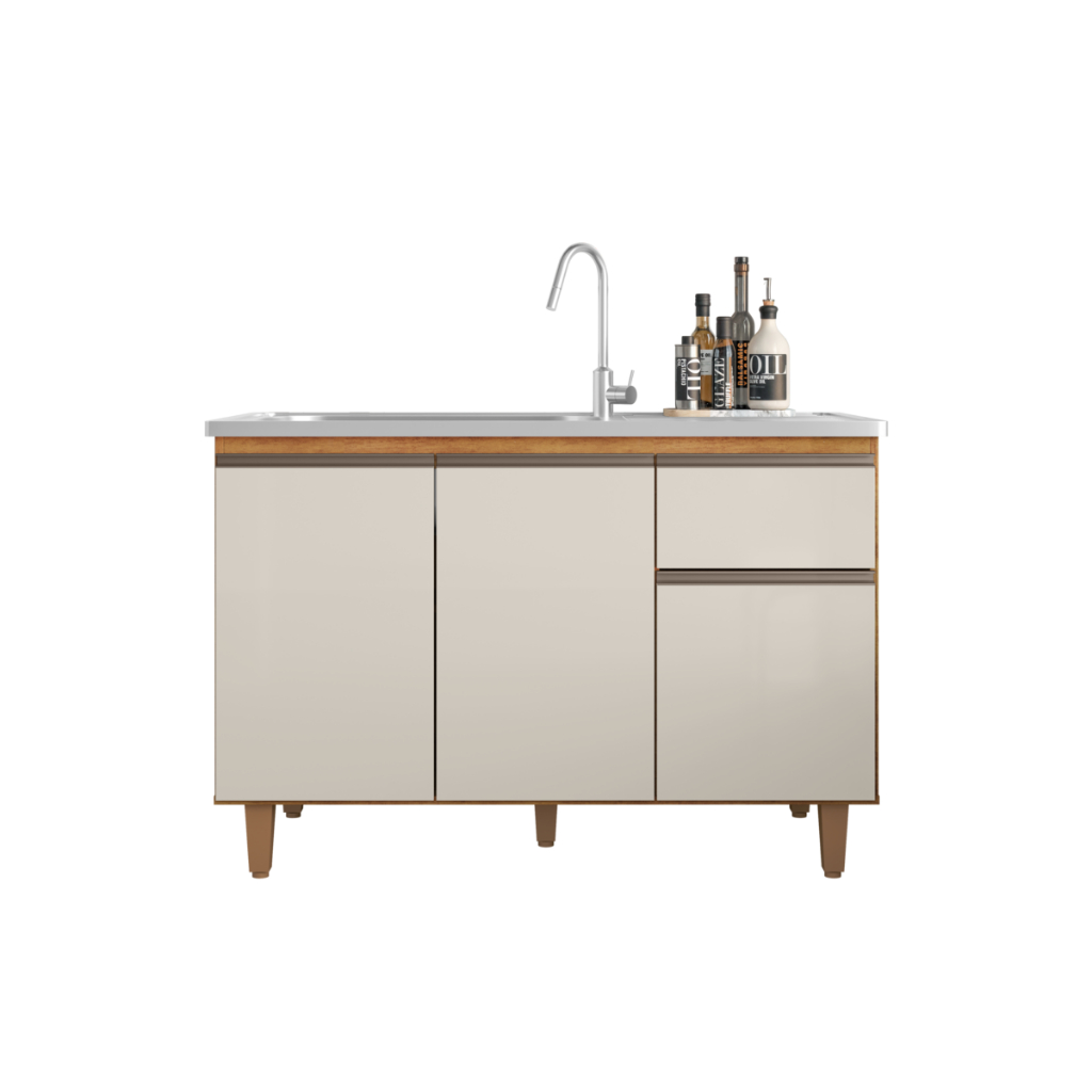 balcão armario gabinete sem tampo para pia 120cm 