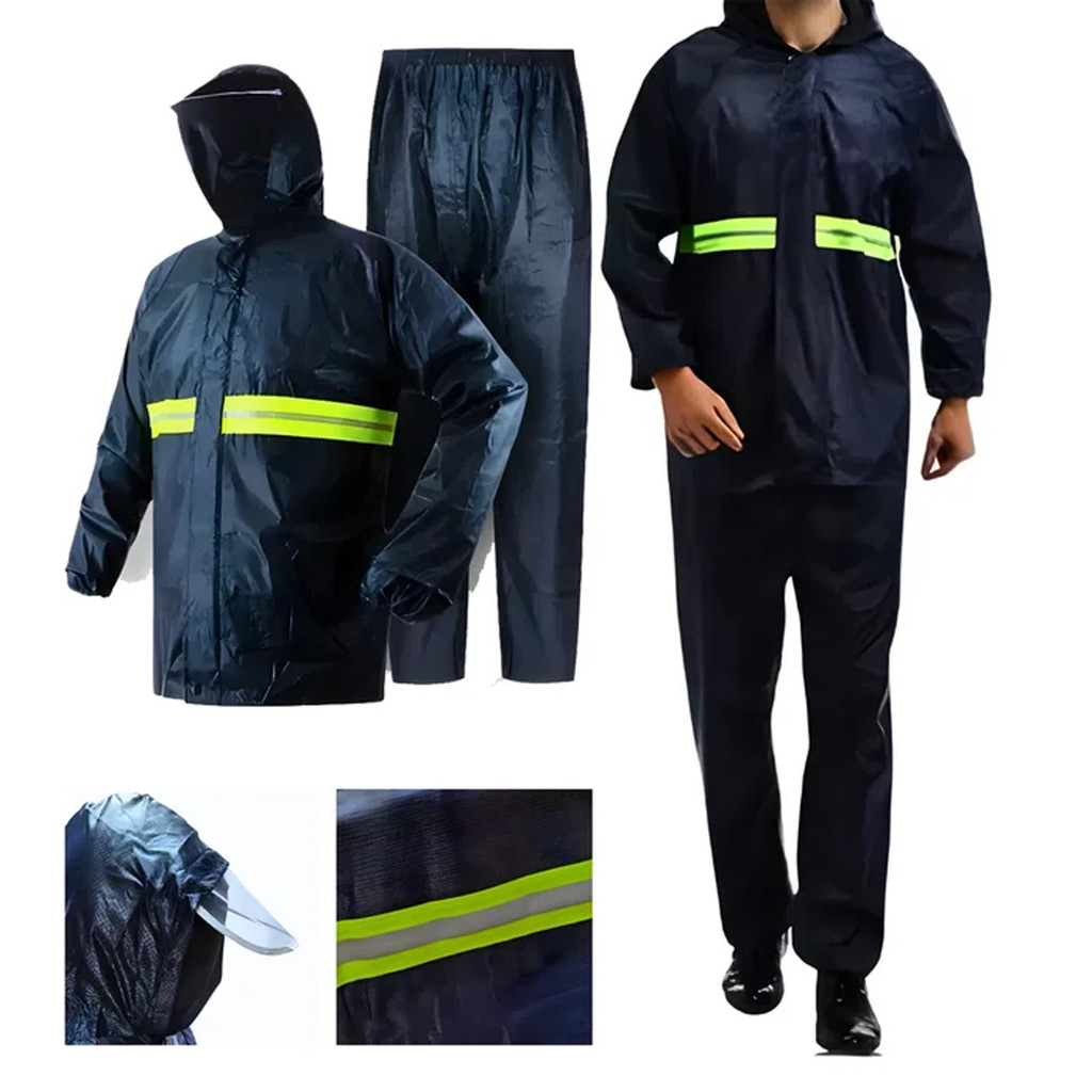 Capa Chuva Motoqueiro pvc Moto Faixa Refletiva Cap