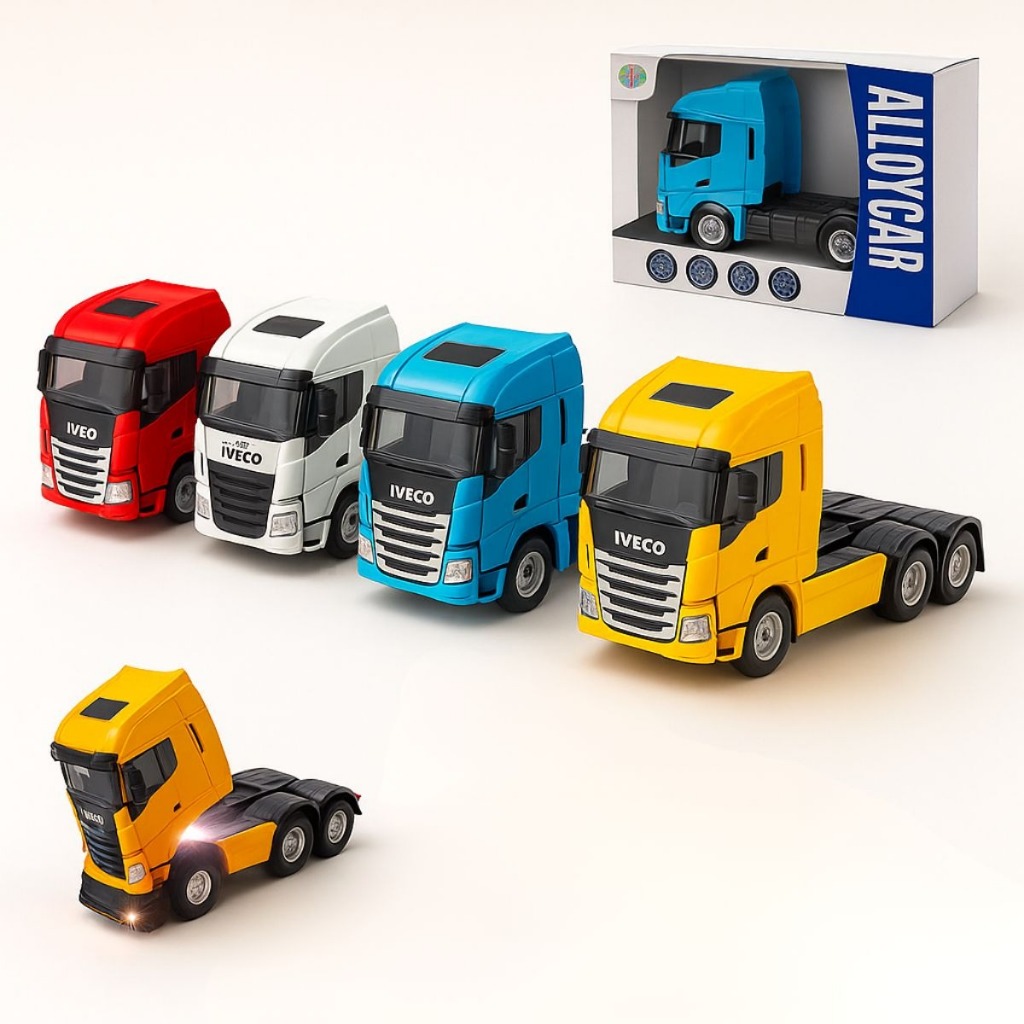 Miniatura Caminhão c/Caixa Trucado Iveco Stralis 