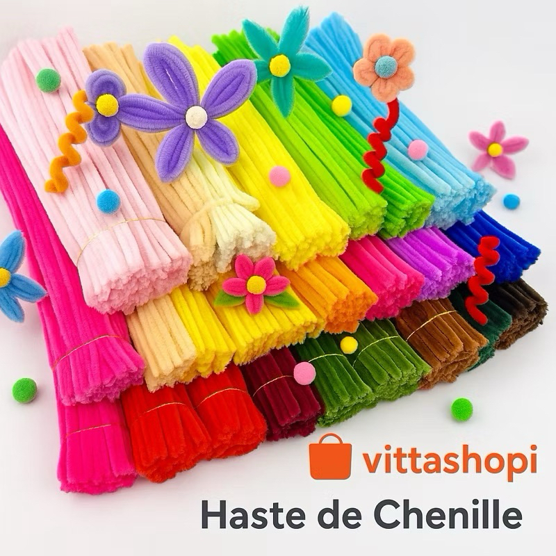 Haste de chenille kit 100 und limpador de cachimbo
