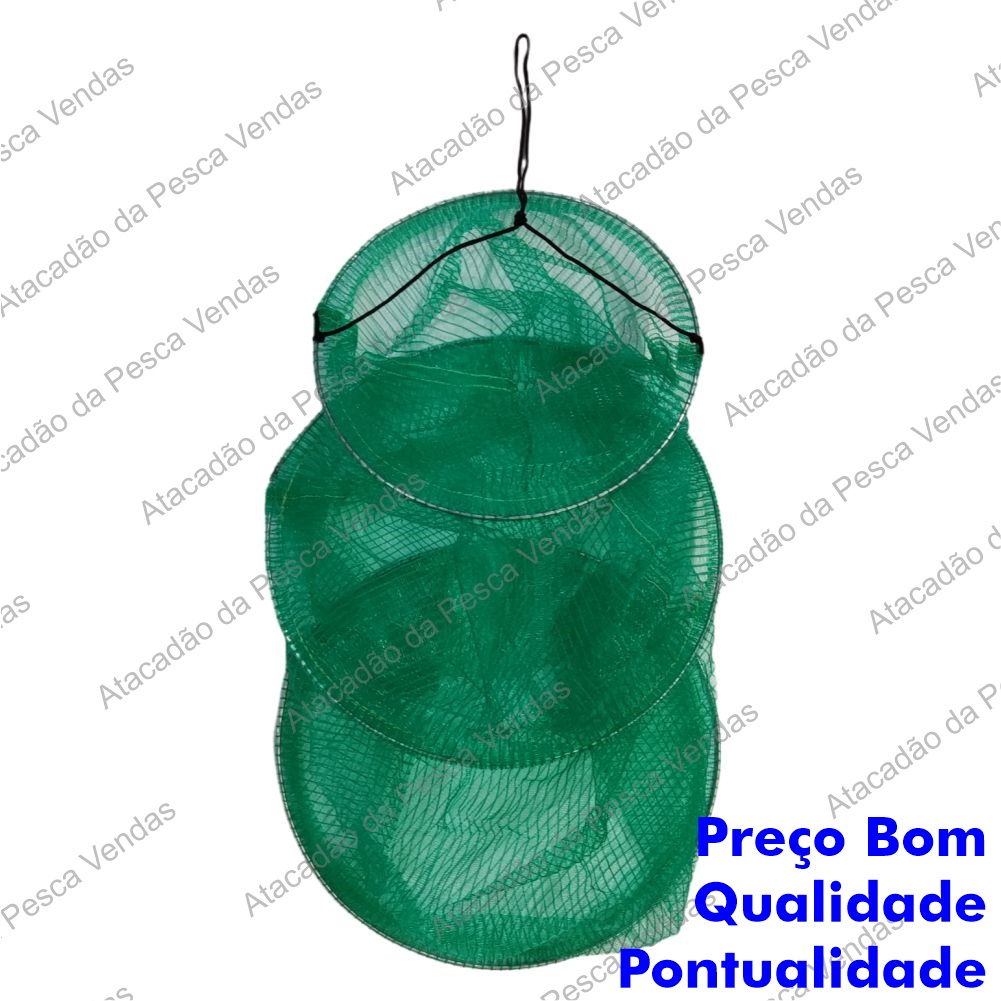 Sambura Viveiro 3 Argolas Pesca Super Resistente, 