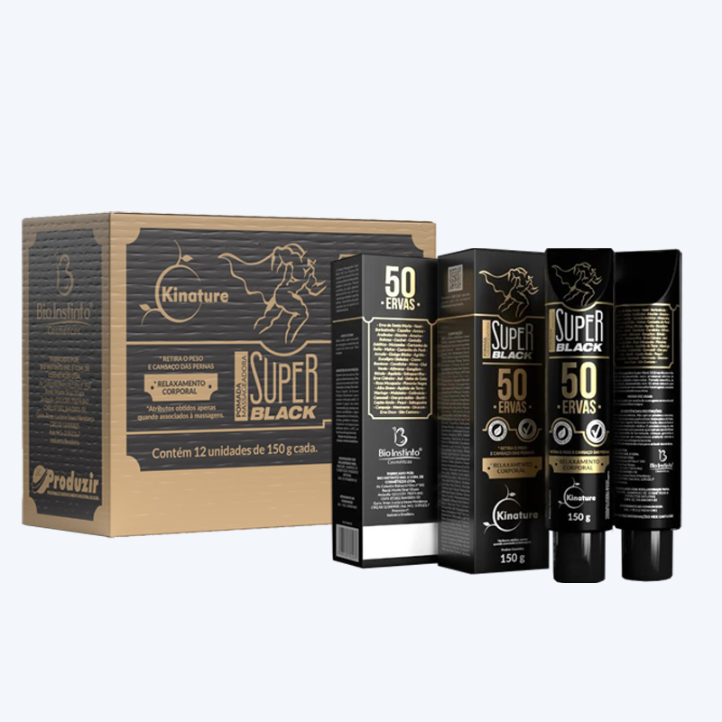 Kit com 12 pomadas Massageadora 50 Ervas – K
