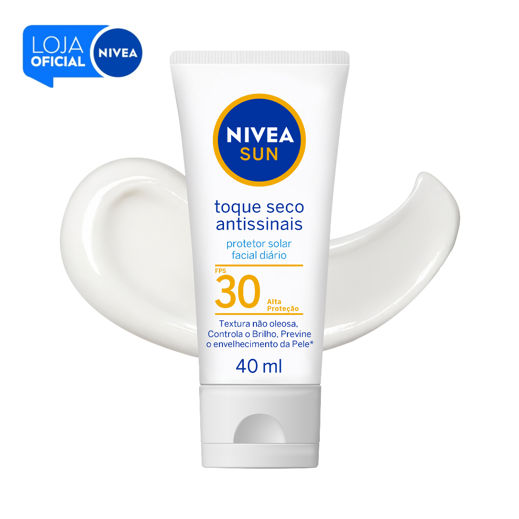 NIVEA SUN Protetor Solar Facial Toque Seco Antissi
