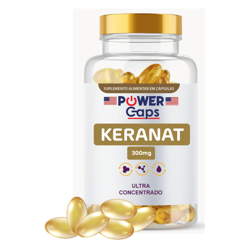 Keranat 300mg Softgel Crescimento Capilar Dherma O