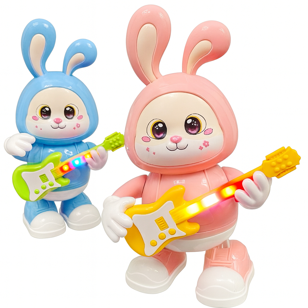 Coelho Guitarrista Dançante  com Som e Luz Brinqu