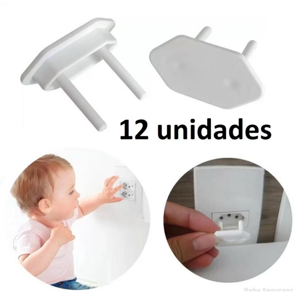 Kit com 12/18/24 Protetores de Tomada Segurança p
