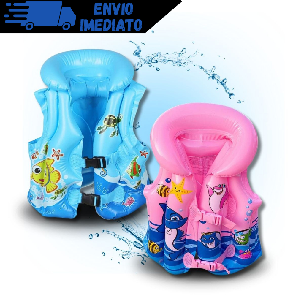 Colete Inflável Infantil Boia Praia Piscina Salva