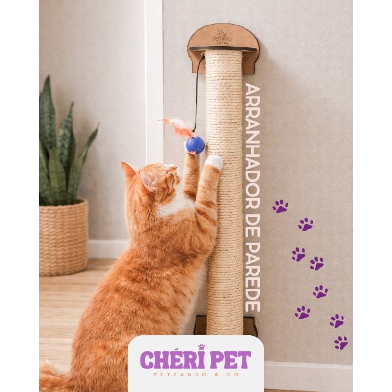 Arranhador de Parede para Gatos | Sisal Natural 6m