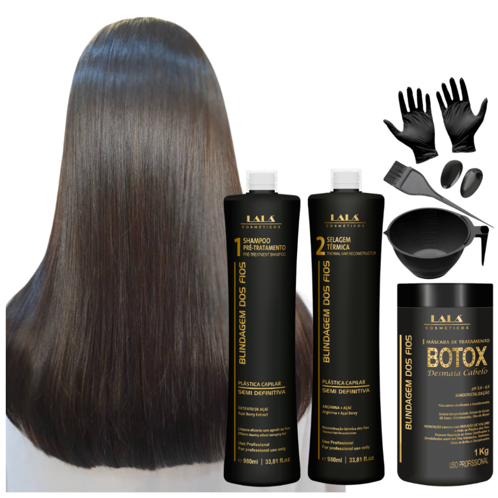 Escova Progressiva + Btox 3x1000ml Blindagem dos f