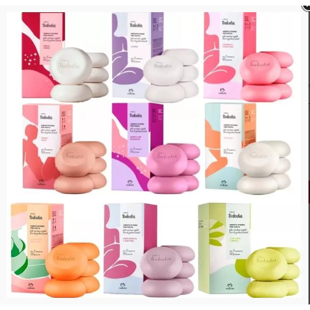 Caixa de sabonete Natura Todo Dia com 5 sabonetes