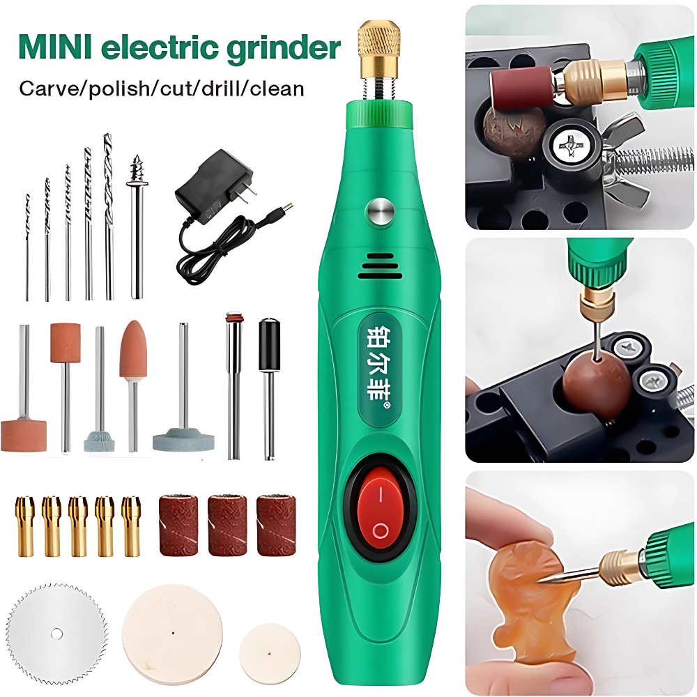 Kit Micro Retífica 24 Peças Elétrica  Velocidad