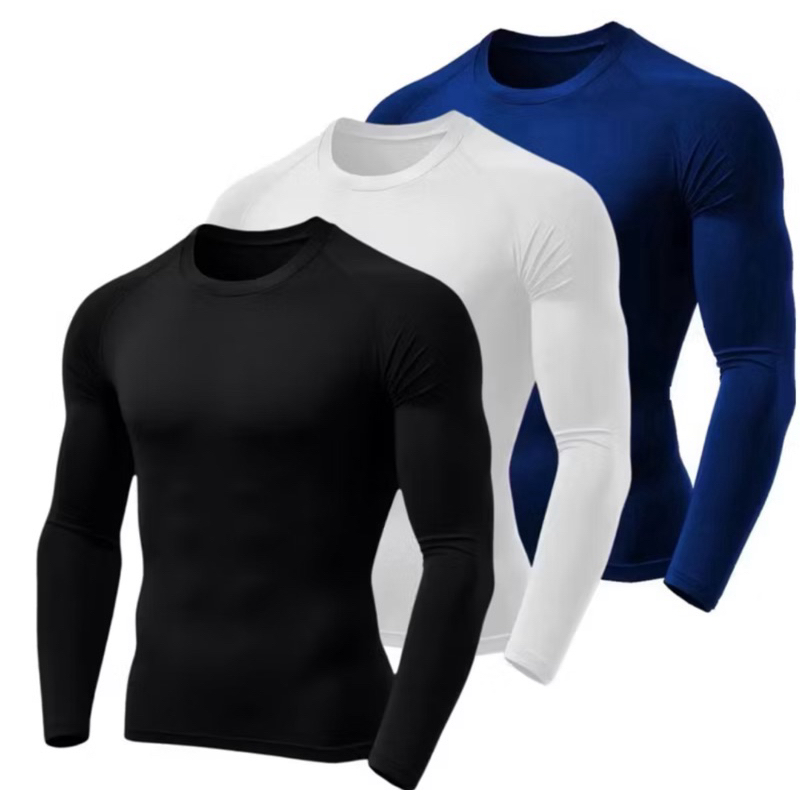 KIT 3 Camisa Segunda Pele Manga Longa Dry Camisa T