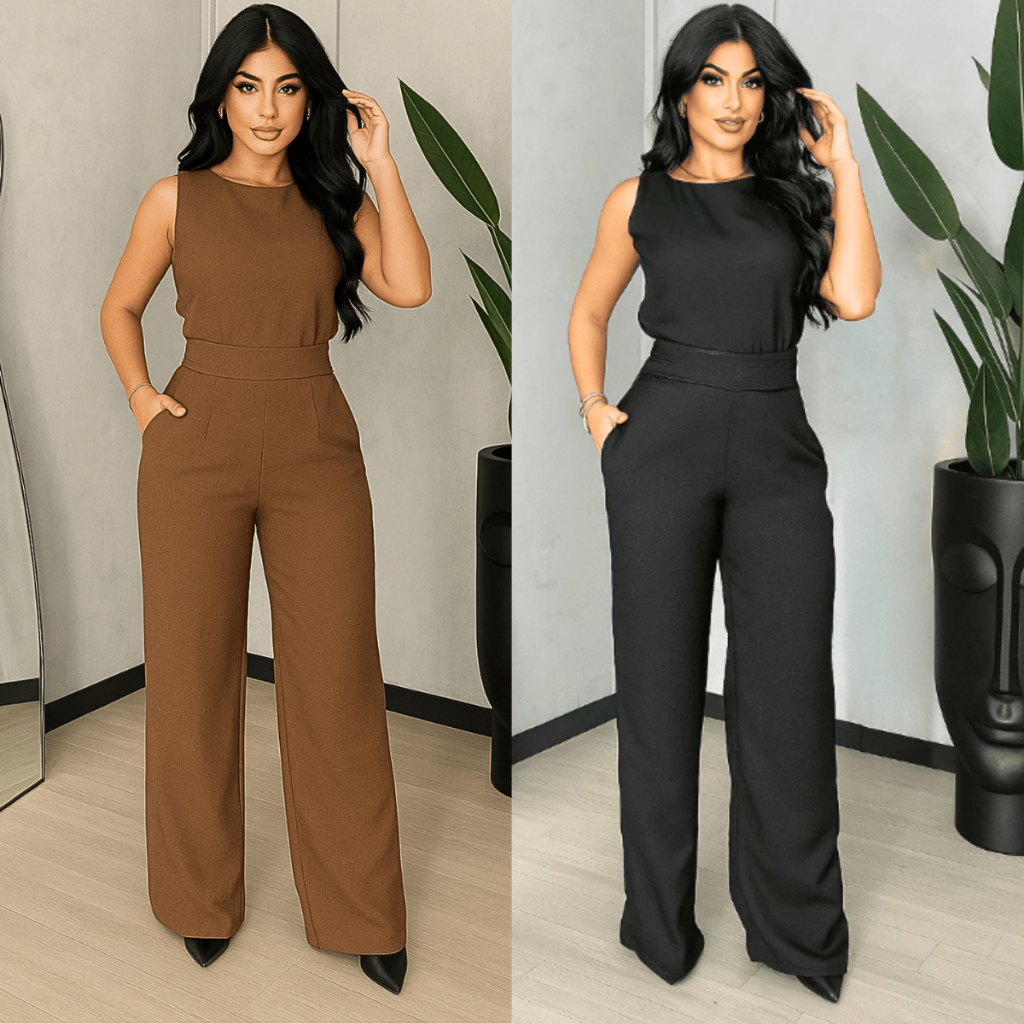 Conjunto Feminino Social Duna Mulher Elegante Blus